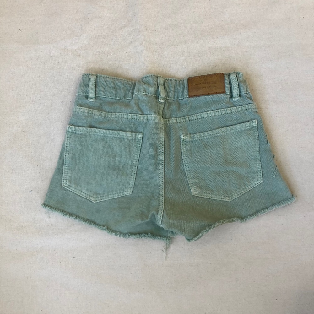 Girls’ Zara Green Denim Shorts